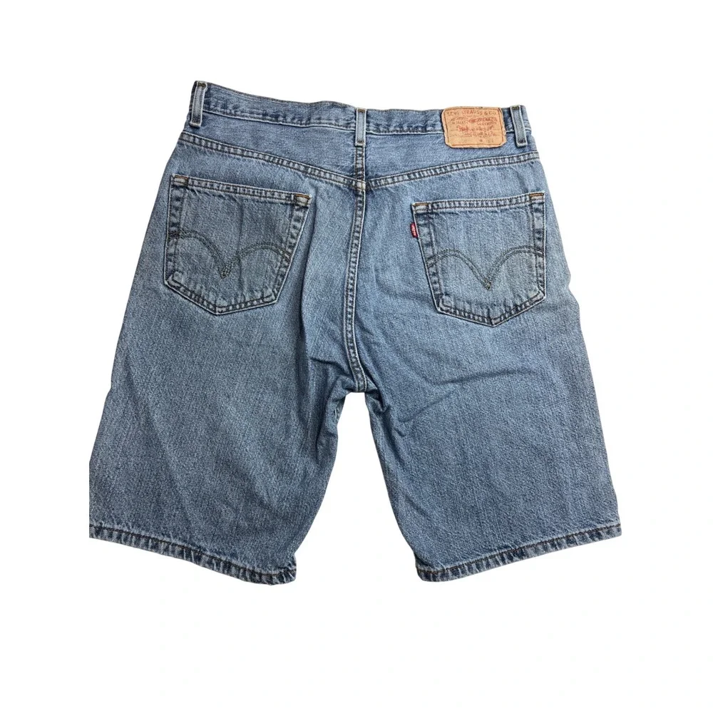 Levi's 505 Regular Fit Denim Shorts Mens Size 33 Blue Cotton Casual Workwear PG3